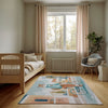 Nursery and Kids Cat Area Rug - Purrfect Ride