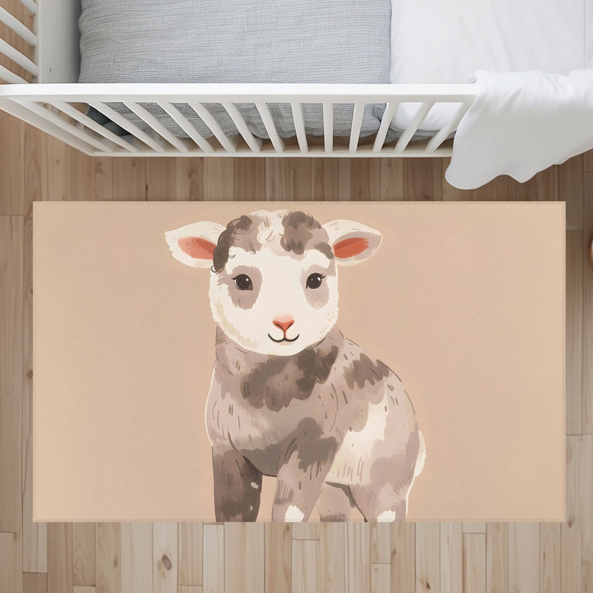 Lamb Rug for Kids and Nursery Rooms - Lamb Love