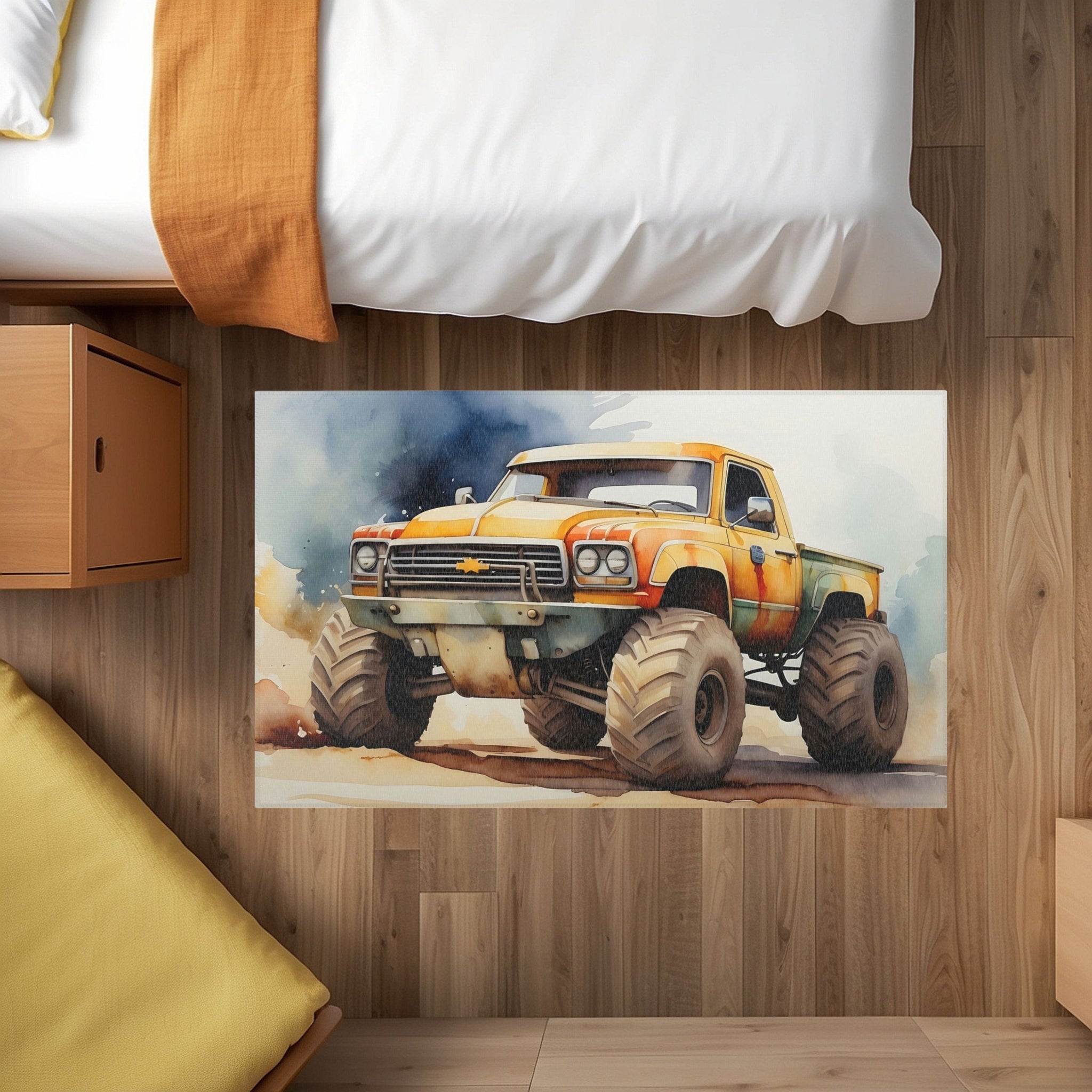 Monster Truck Rug for Nursery and Kids Rooms - Bigfoot Bounce