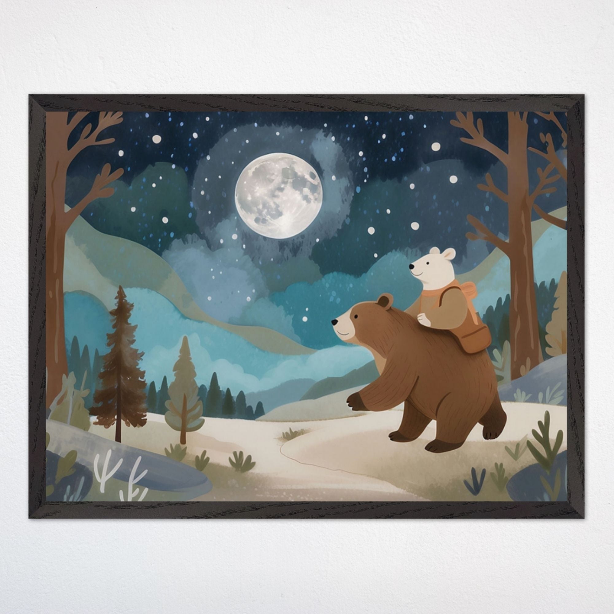 Bear Wall Art for Playroom and Kids Rooms - Wander Under Stars