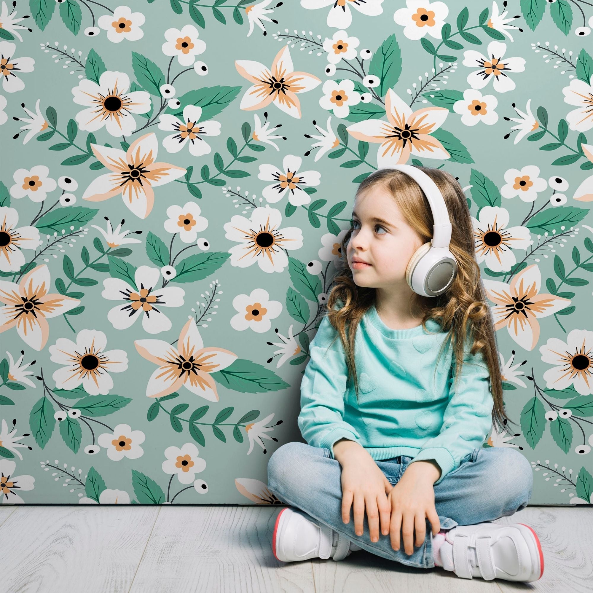 Flower Wallpaper for Nursery and Kids Rooms - Garden Gala