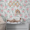 Flower Peel and Stick or Traditional Wallpaper - Blush Blossom Serenity