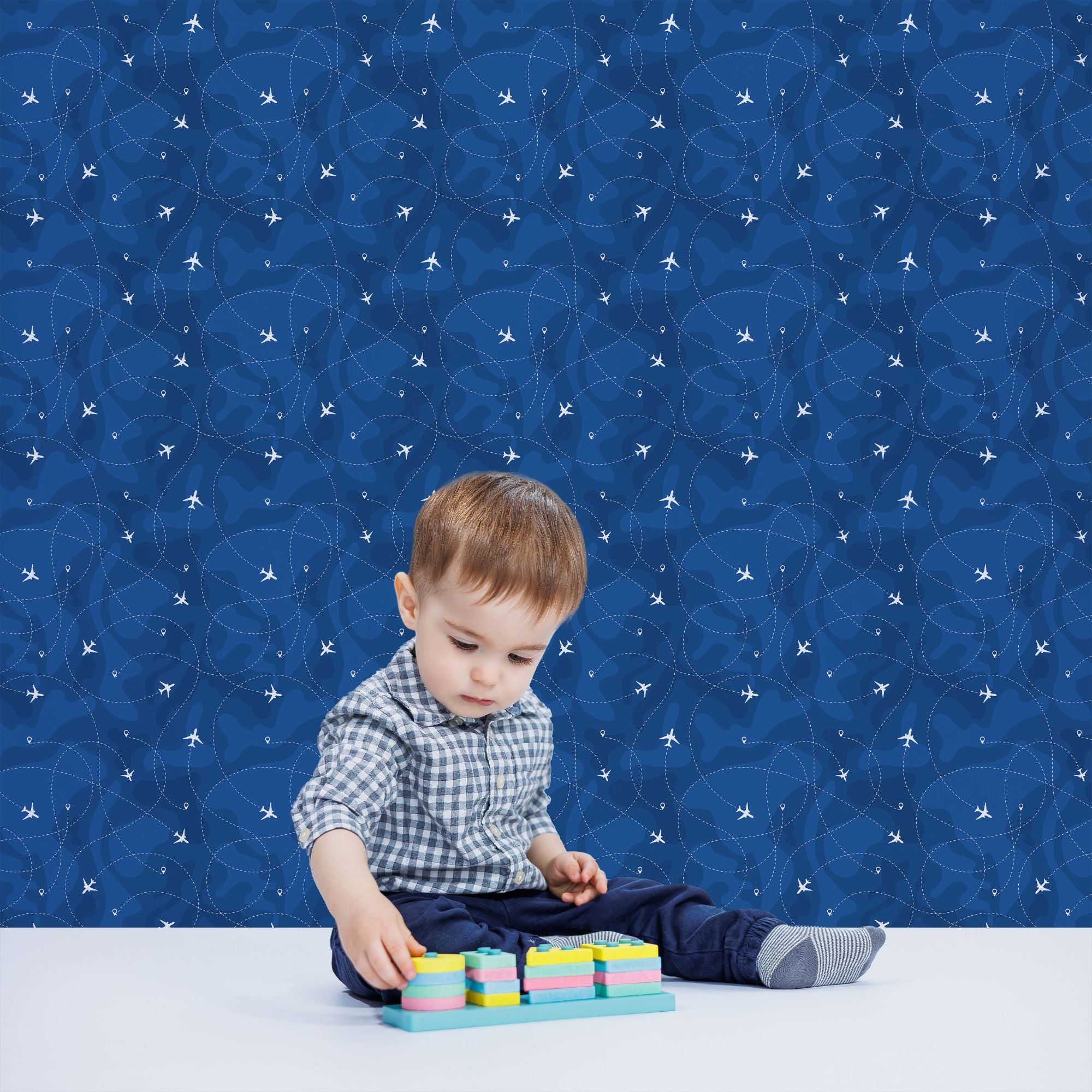 Airplane Wallpaper for Nursery and Kids Rooms - Jet-setter