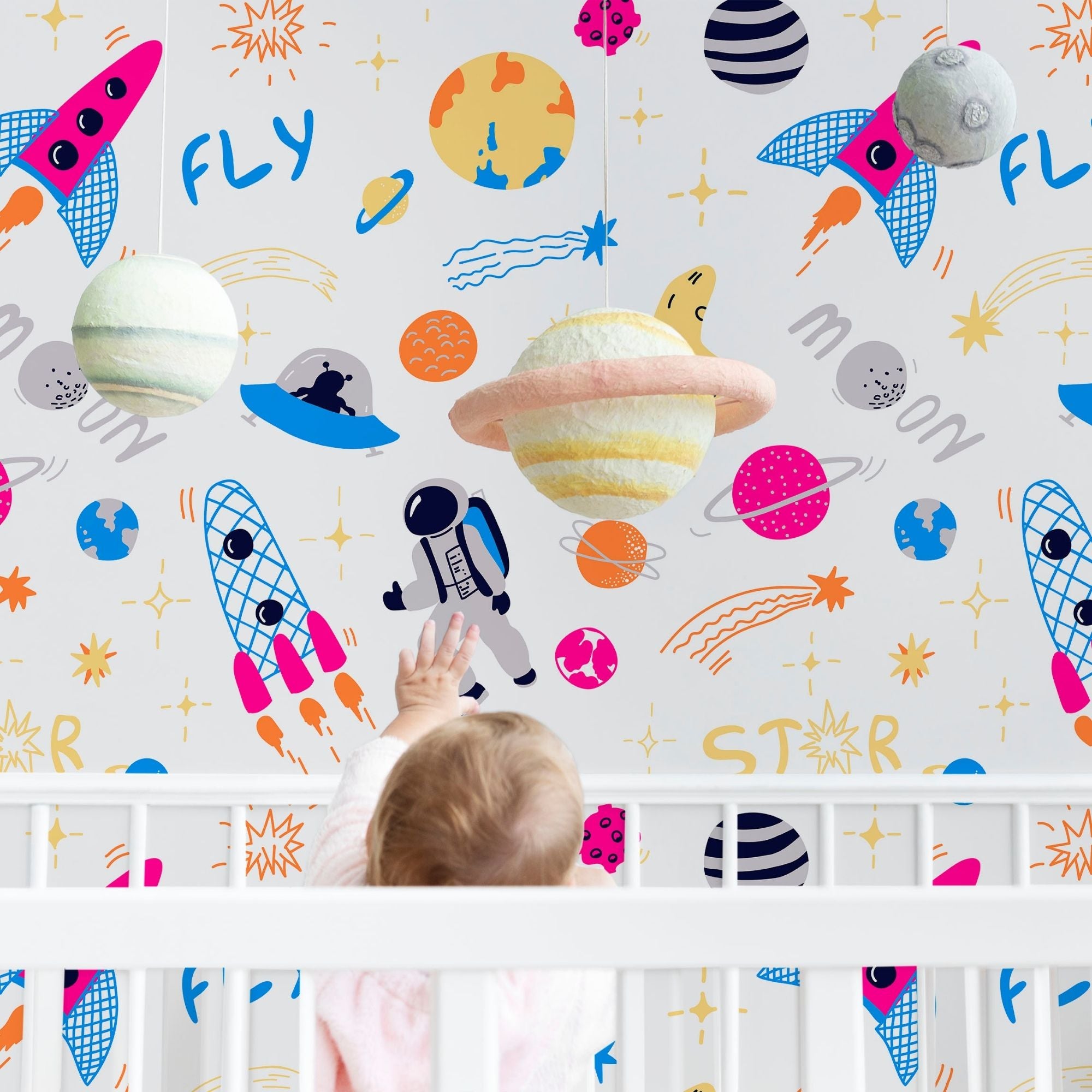 Galaxy Peel and Stick Wallpaper or Traditional Wallpaper - Galactic Explorers