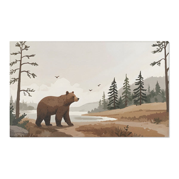 Nursery and Kids Bear Rug - Wilderness Wanderer