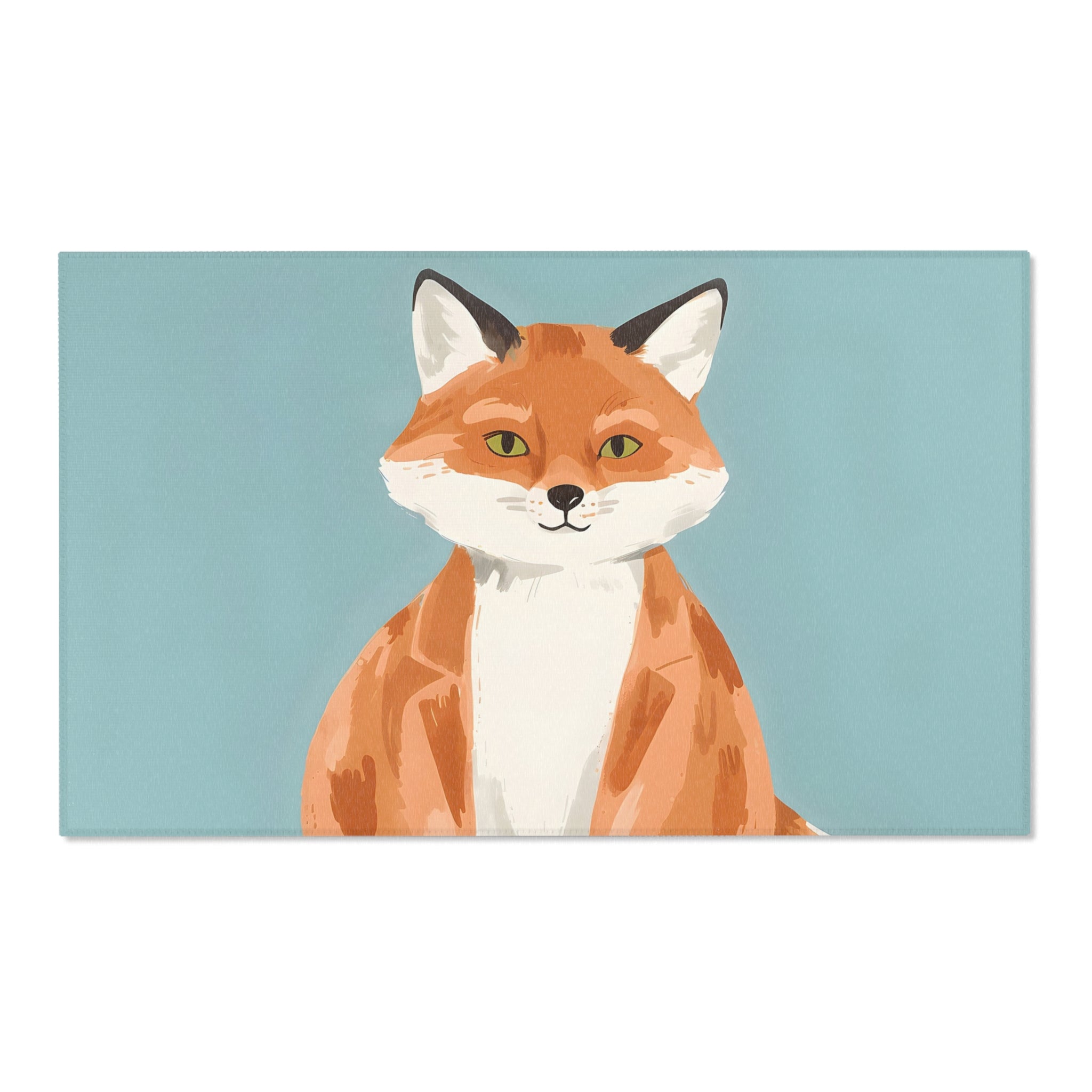 Fox Area Rug for Nursery and Kids Rooms - Curious Cub