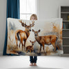 Deer personalized children's blankets - Gentle Grazers