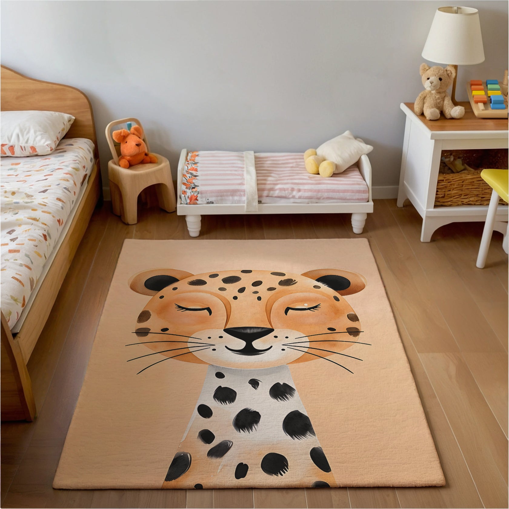 Cheetah Rug for Kids and Nursery Rooms - Spotty Smiles