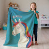 Unicorn personalized children's blankets - Candy Horn