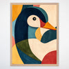 Duck Wall Art for Nursery, Playroom or Kids Bedrooms - Modern Abstract Duck in Bold, Colorful Shapes - Geometric Grace