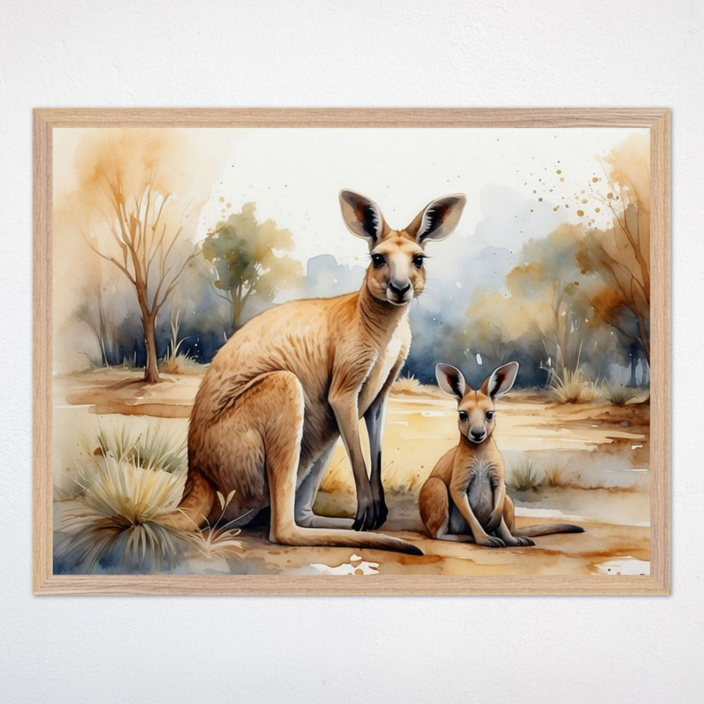 Kangaroo Wall Art for Playroom and Kids Rooms - Bouncing Buddies