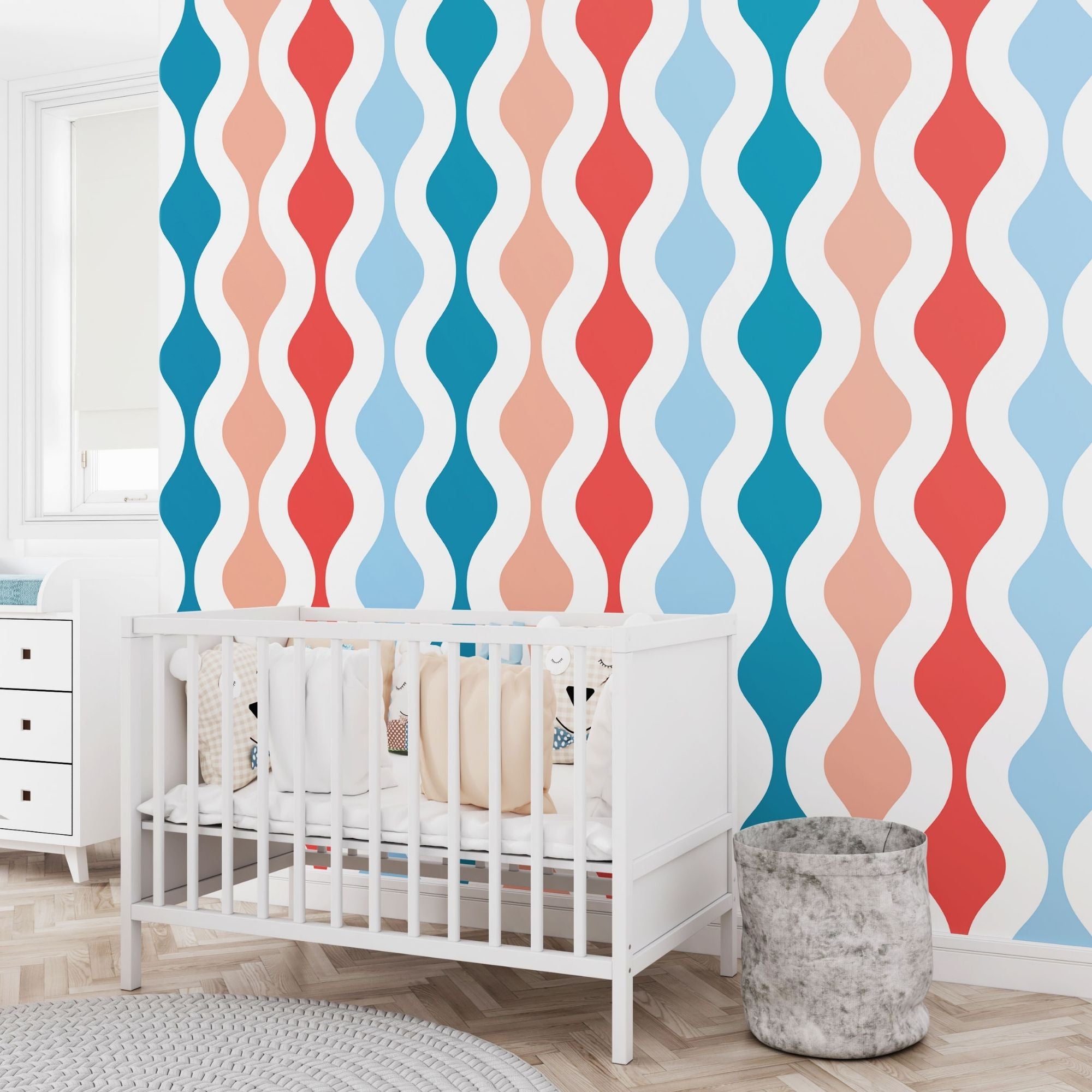 Abstract Wallpaper for Nursery and Kids Rooms - Candy Ripple Delight