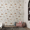 Whimsical Peel and Stick or Traditional Wallpaper - Snowflake Hoppers
