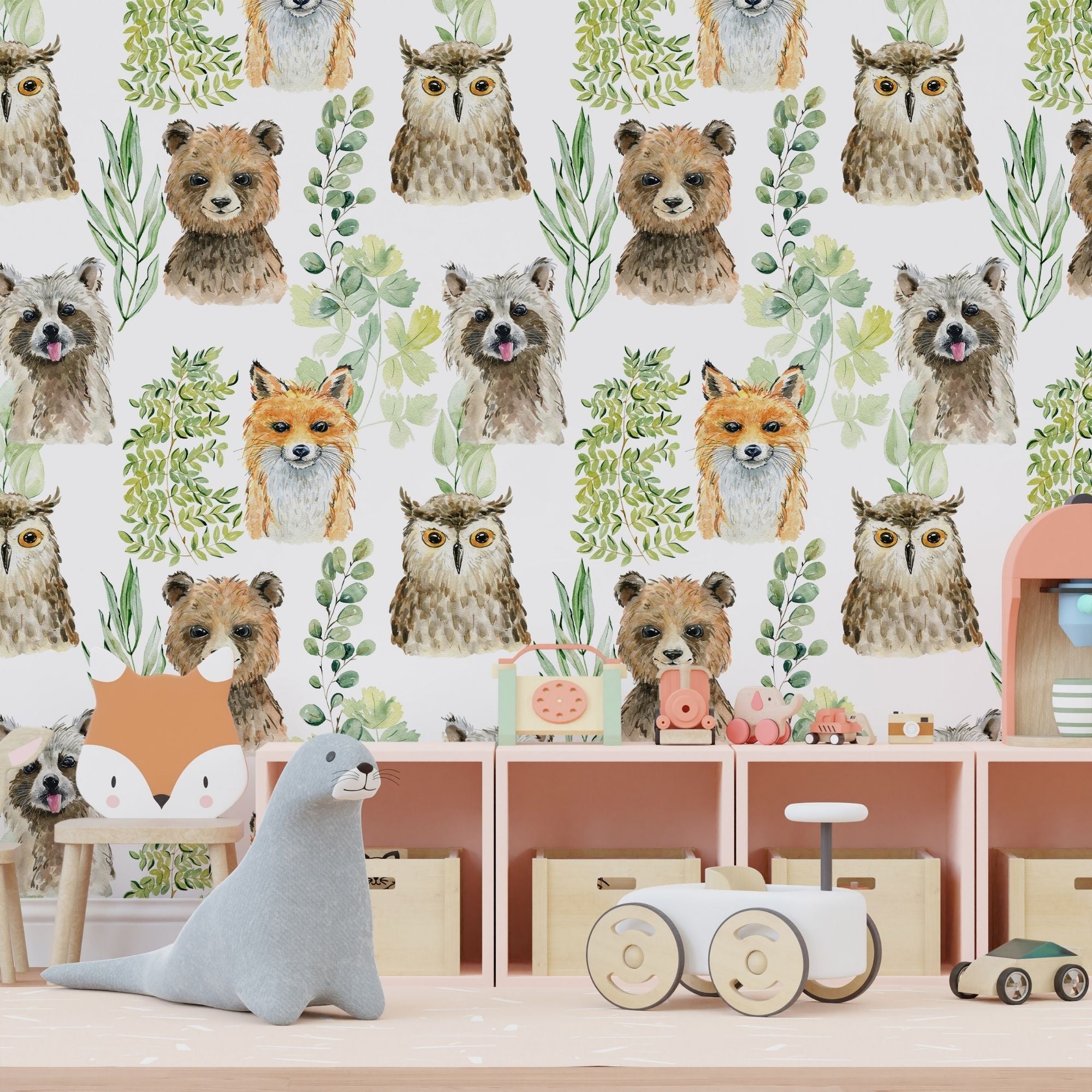 Forest Themed Wallpaper for Nursery and Kids Rooms - Enchanted Wilderness