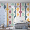 Abstract Peel and Stick or Traditional Wallpaper - Pastel Serenity Waves