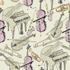 Music Themed Nursery Wallpaper and Kids Room Wallpaper - Symphony Sketchbook