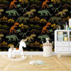 Dinosaur Peel and Stick or Traditional Wallpaper - Fossil Fantasia