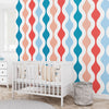 Abstract Peel and Stick or Traditional Wallpaper - Candy Ripple Delight