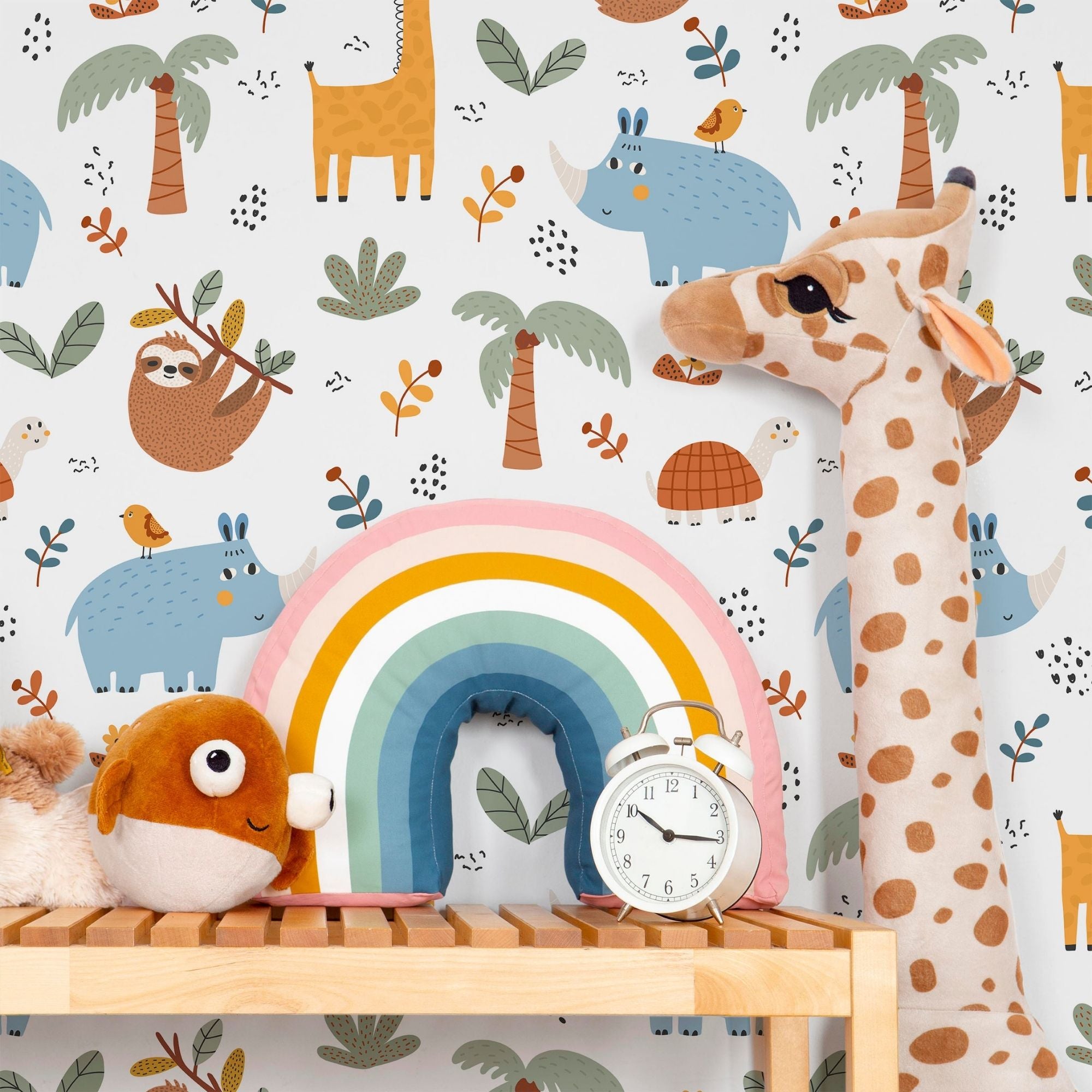 Kids and Nursery Safari Wallpaper - Safari Siesta