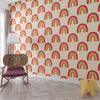 Rainbow Peel and Stick or Traditional Wallpaper - Terracotta Rainbow