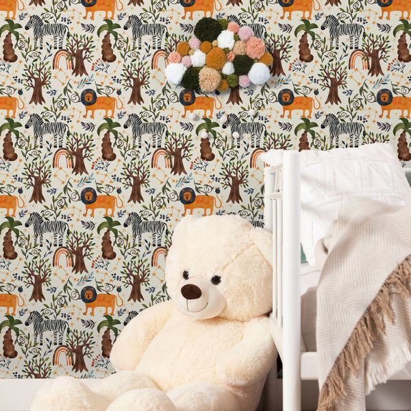 Jungle Peel and Stick or Traditional Wallpaper - Constellation Jungle