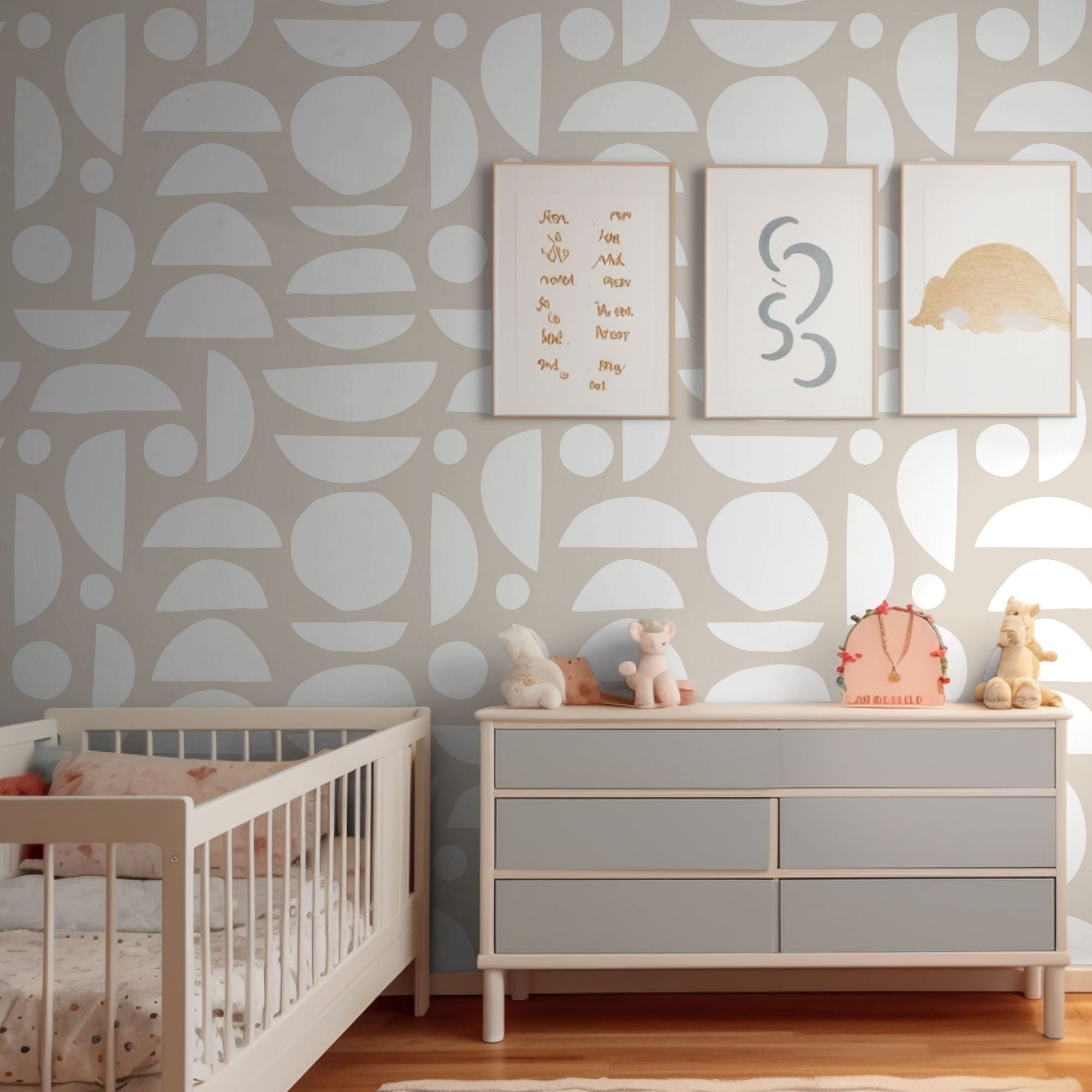 Boho Theme Nursery Wallpaper - Geometric Tranquility