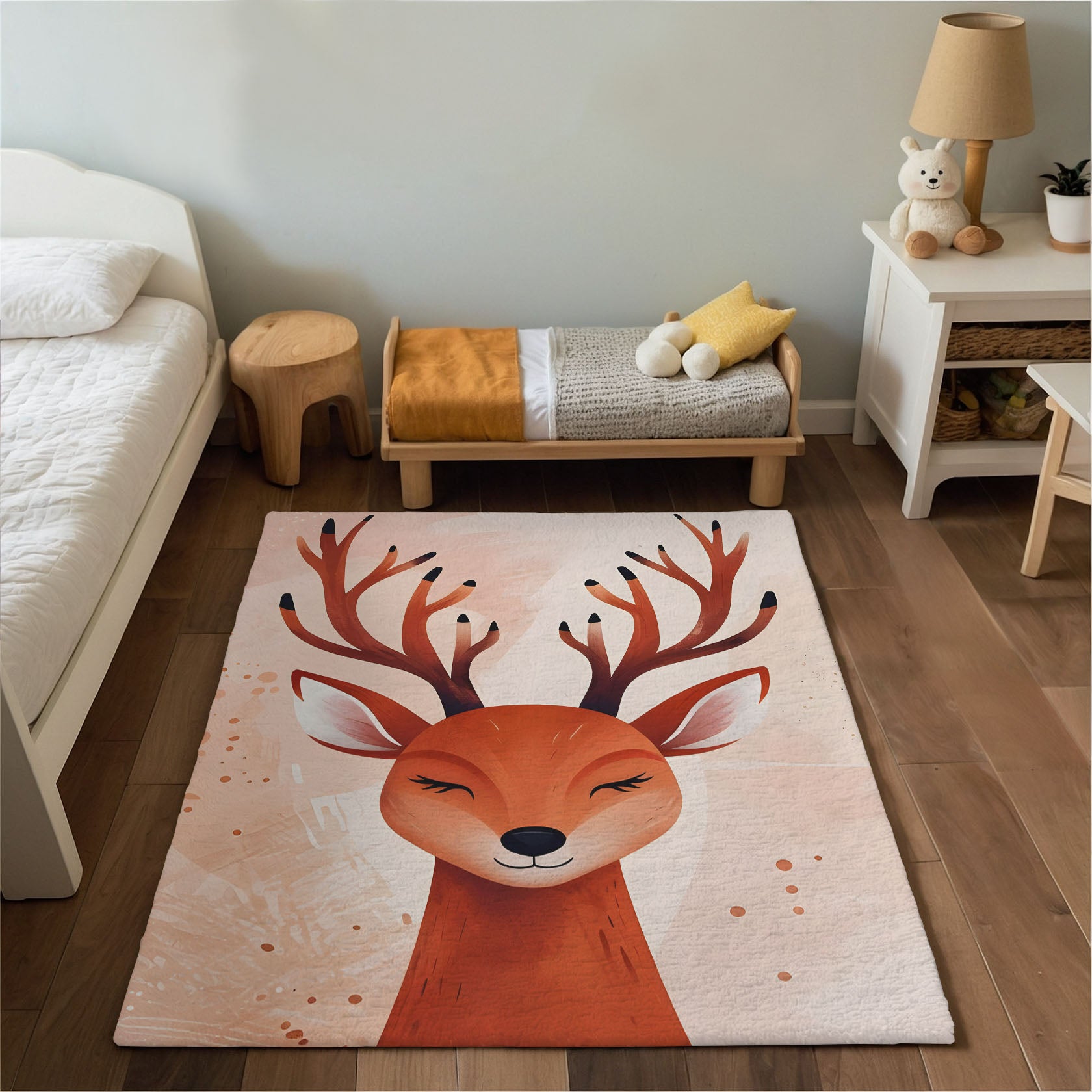 Deer Area Rug for Nursery and Kids Rooms - Deerly Beloved