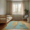 Leopard Area Rug for Nursery and Kids Rooms - Lazy Leopard Lounging