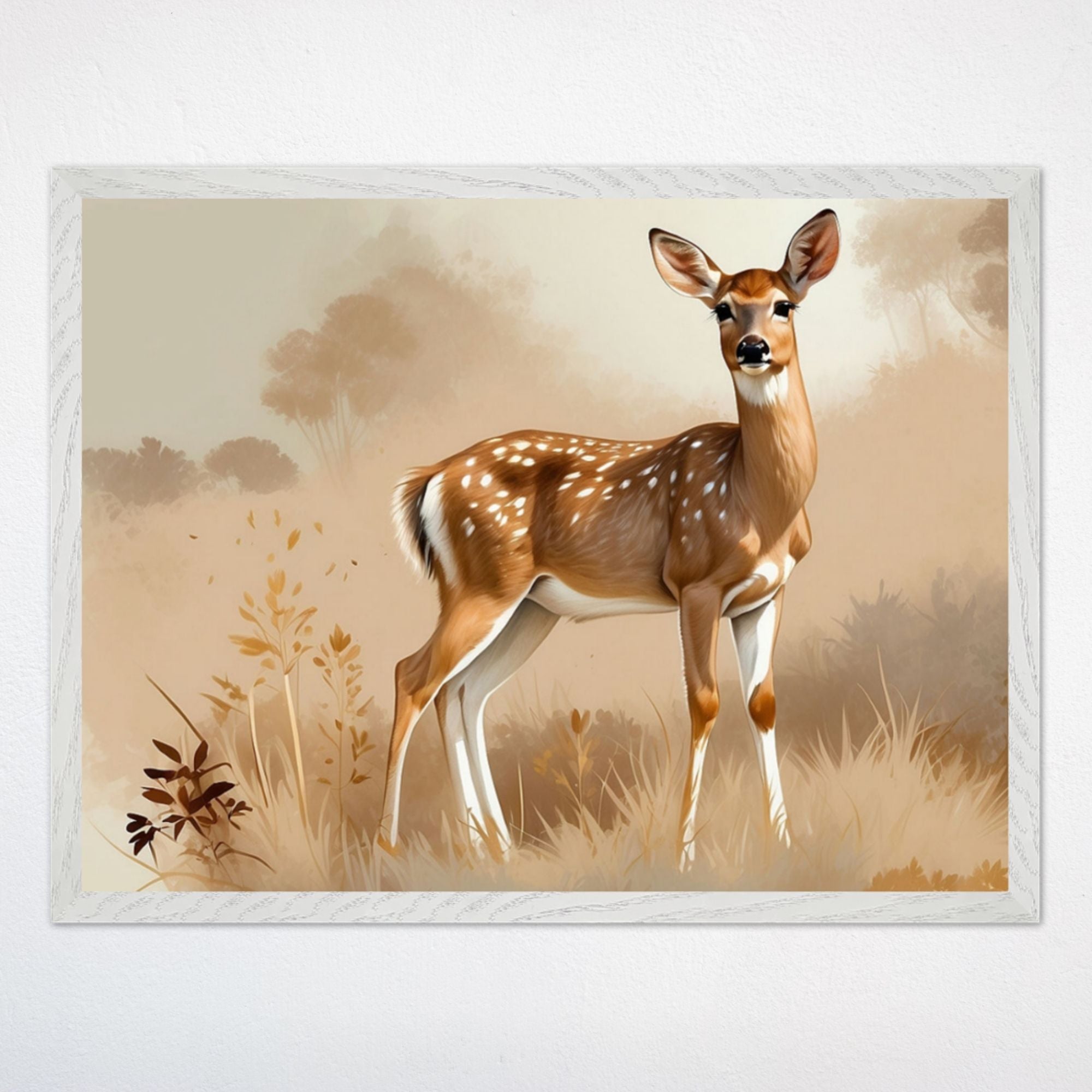 Deer Wall Art for Kids and Baby Rooms - Dawn's Gentle Fawn