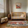 Firetruck Area Rug for Nursery and Kids Rooms - Classic Flame Fighter