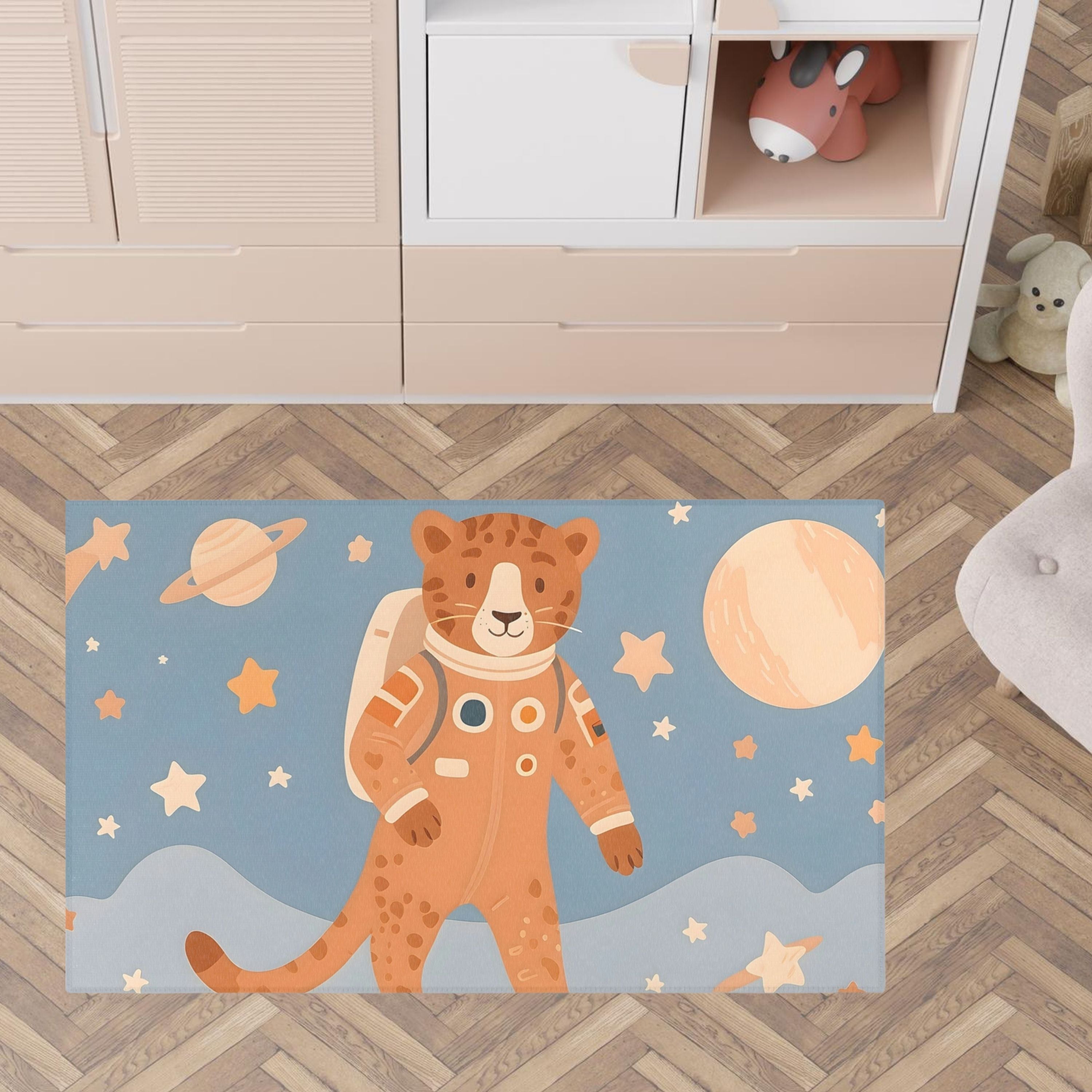 Nursery and Kids Cheetah Area Rug - Cosmic Cheetah