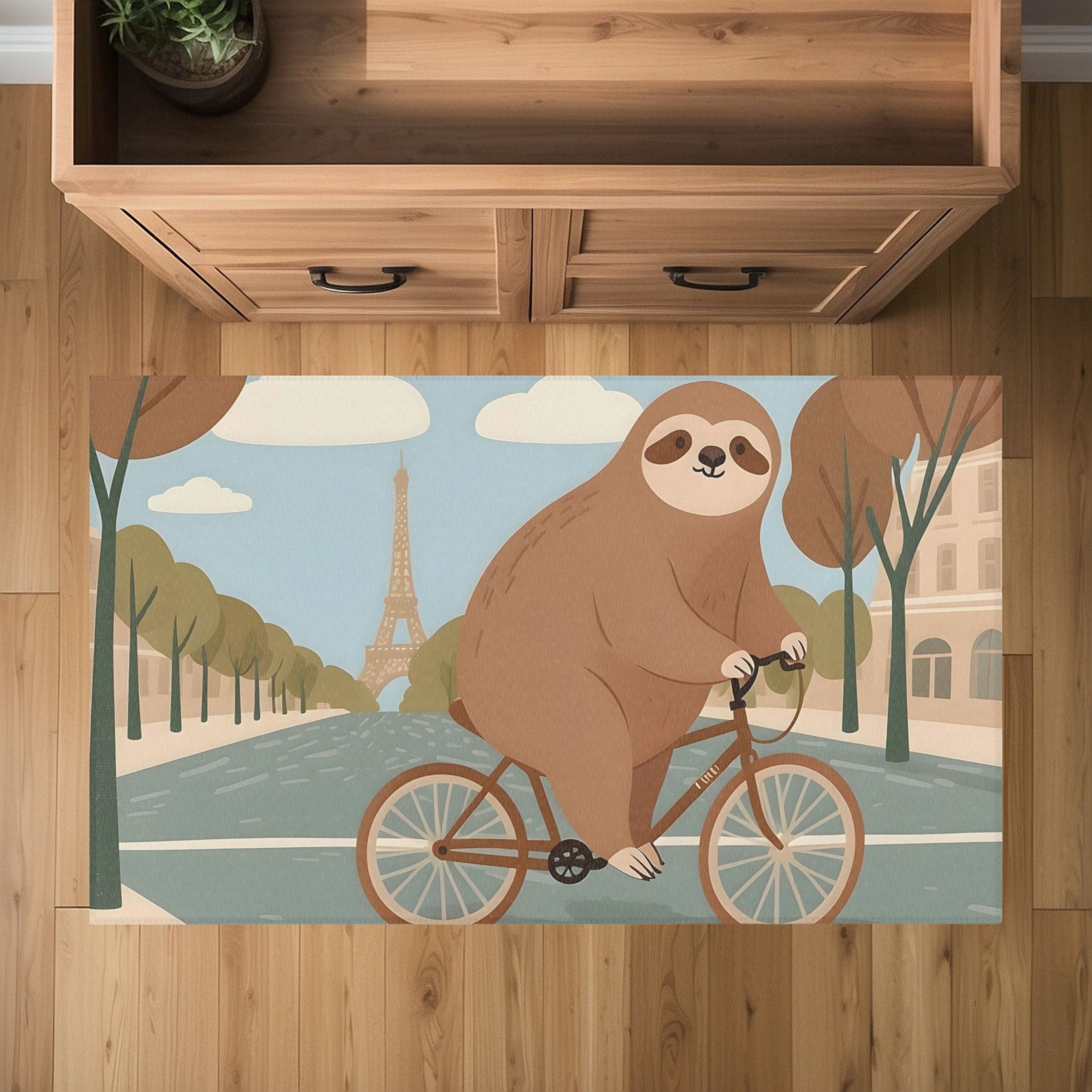 Nursery and Kids Sloth Rug - Chill Wheels