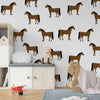 Horse Peel and Stick or Traditional Wallpaper - Stallion Silhouettes