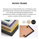 a brochure for a wood frame project