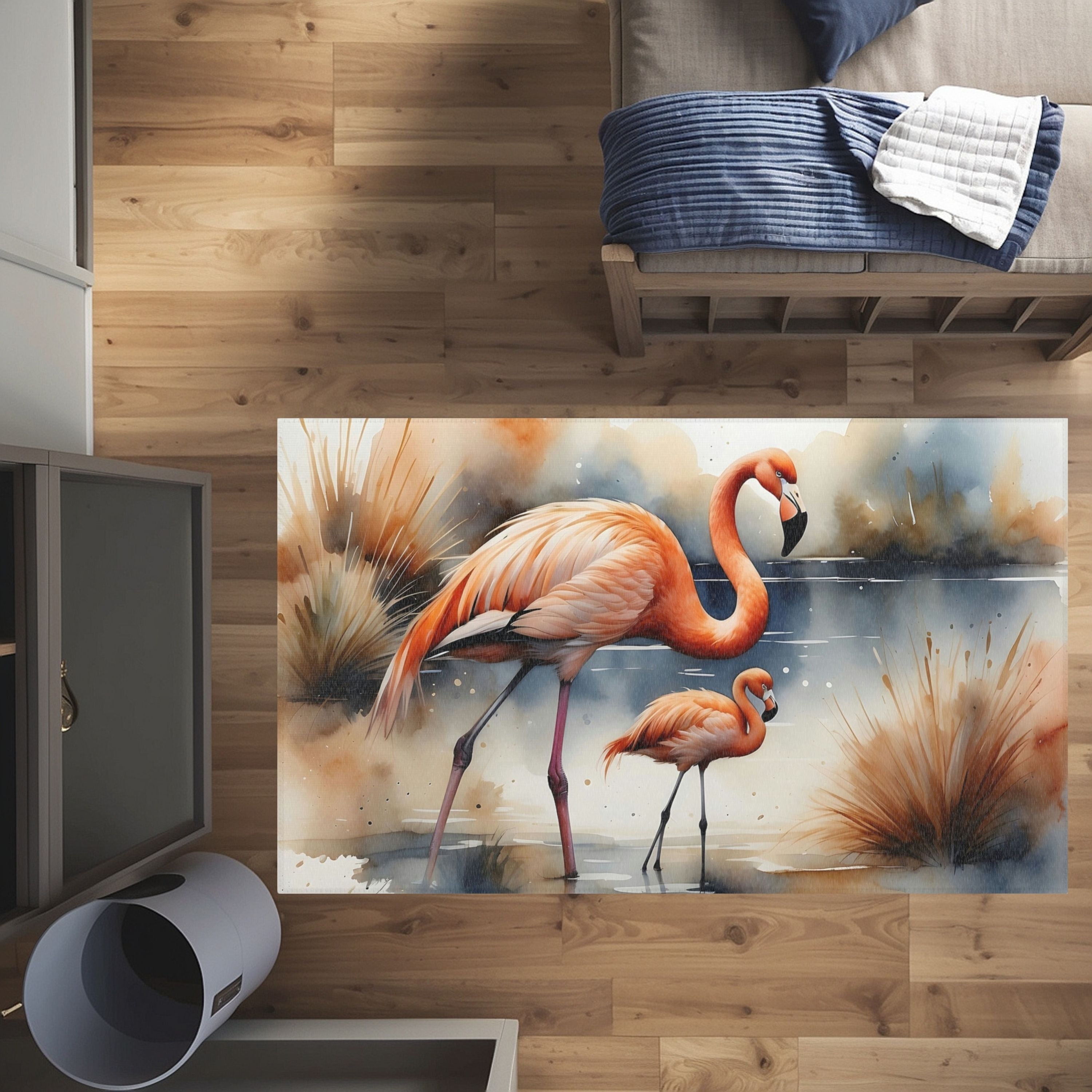 Nursery and Kids Flamingo Rug - Flamingo Fun