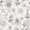 Nautical Peel and Stick or Traditional Wallpaper - Ocean Voyage