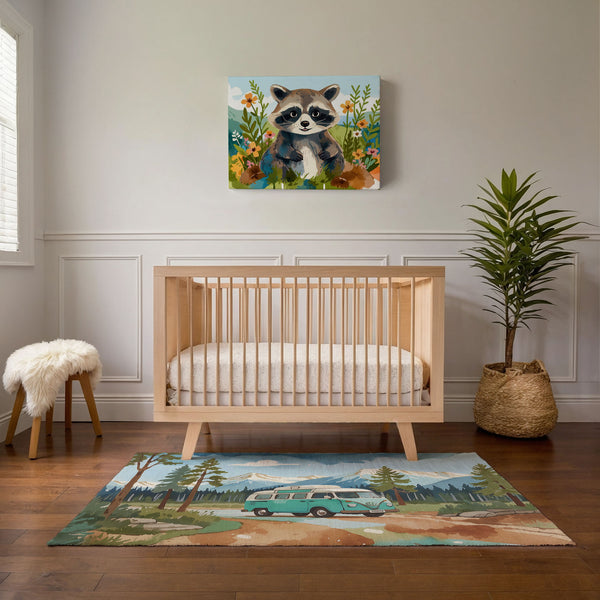 Raccoon Wall Art for Kids and Nursery Rooms - Raccoon Bloom