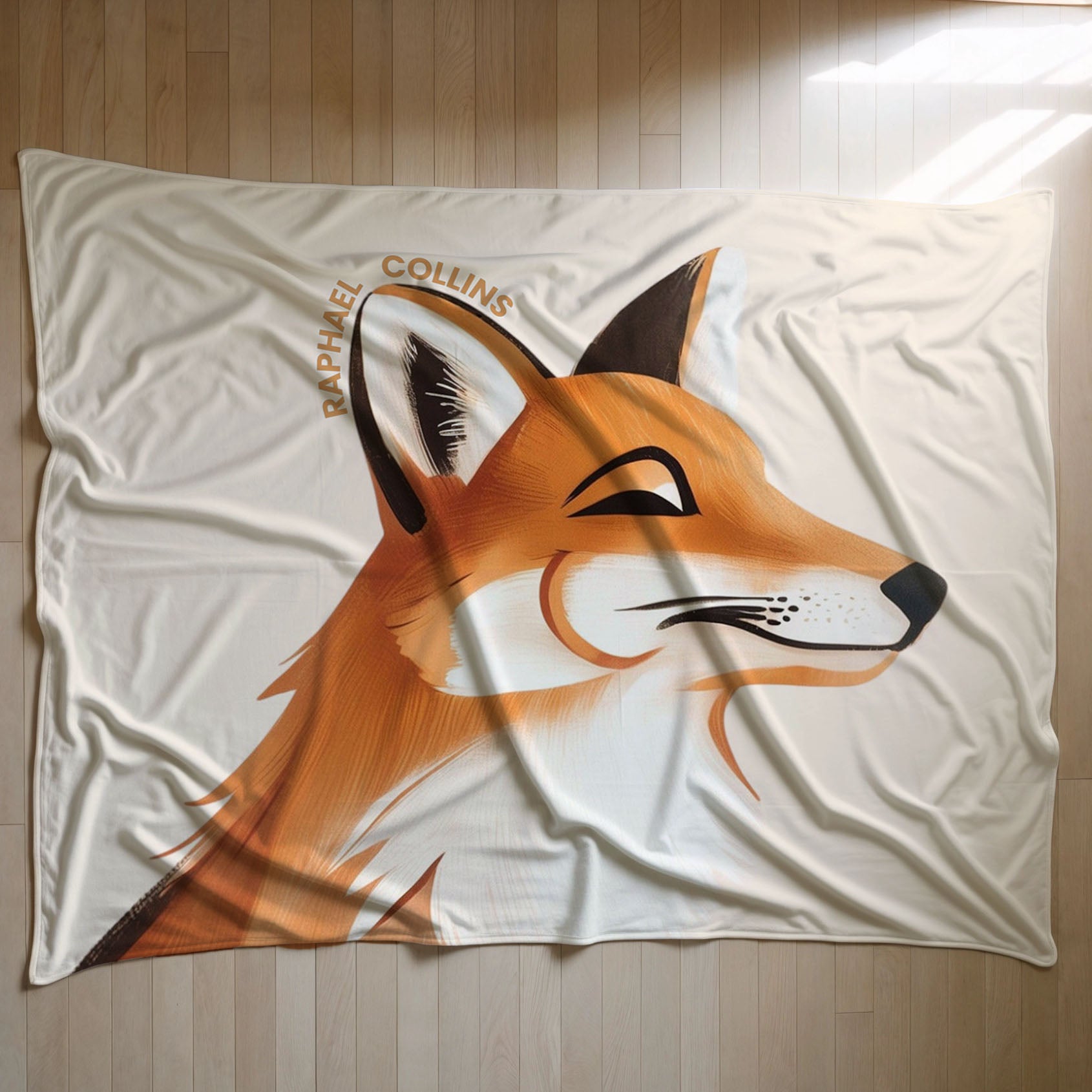 Fox personalized children's blankets - Foxy Smirk