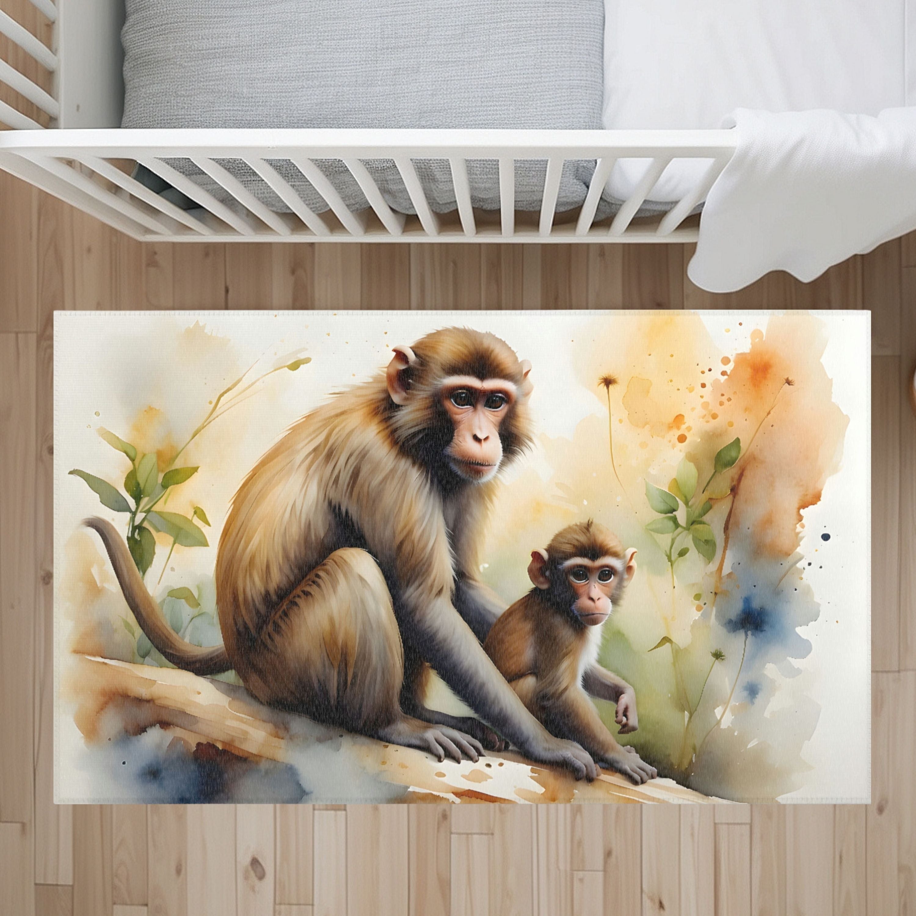 Kids and Nursery Monkey Area Rug - Monkey Mischief