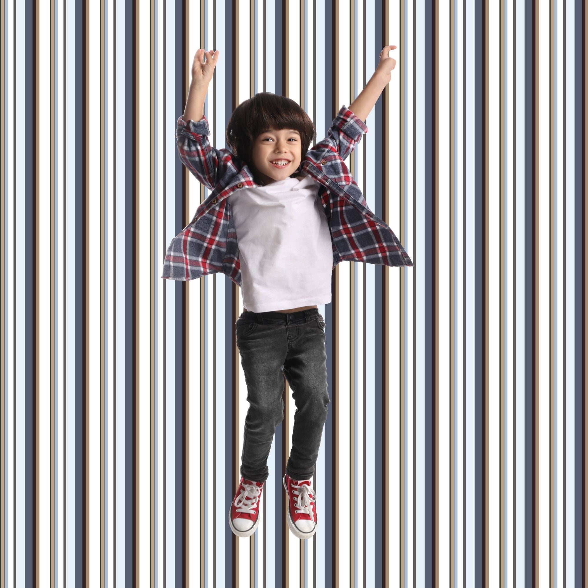 Stripes Wallpaper for Nursery and Kids Rooms - Multihued Stripes