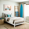 Animals Wall Art for Nursery, Playroom or Kids Bedrooms - Giraffe & Elephant Surfing Adventure Decor - Joyride Jamboree