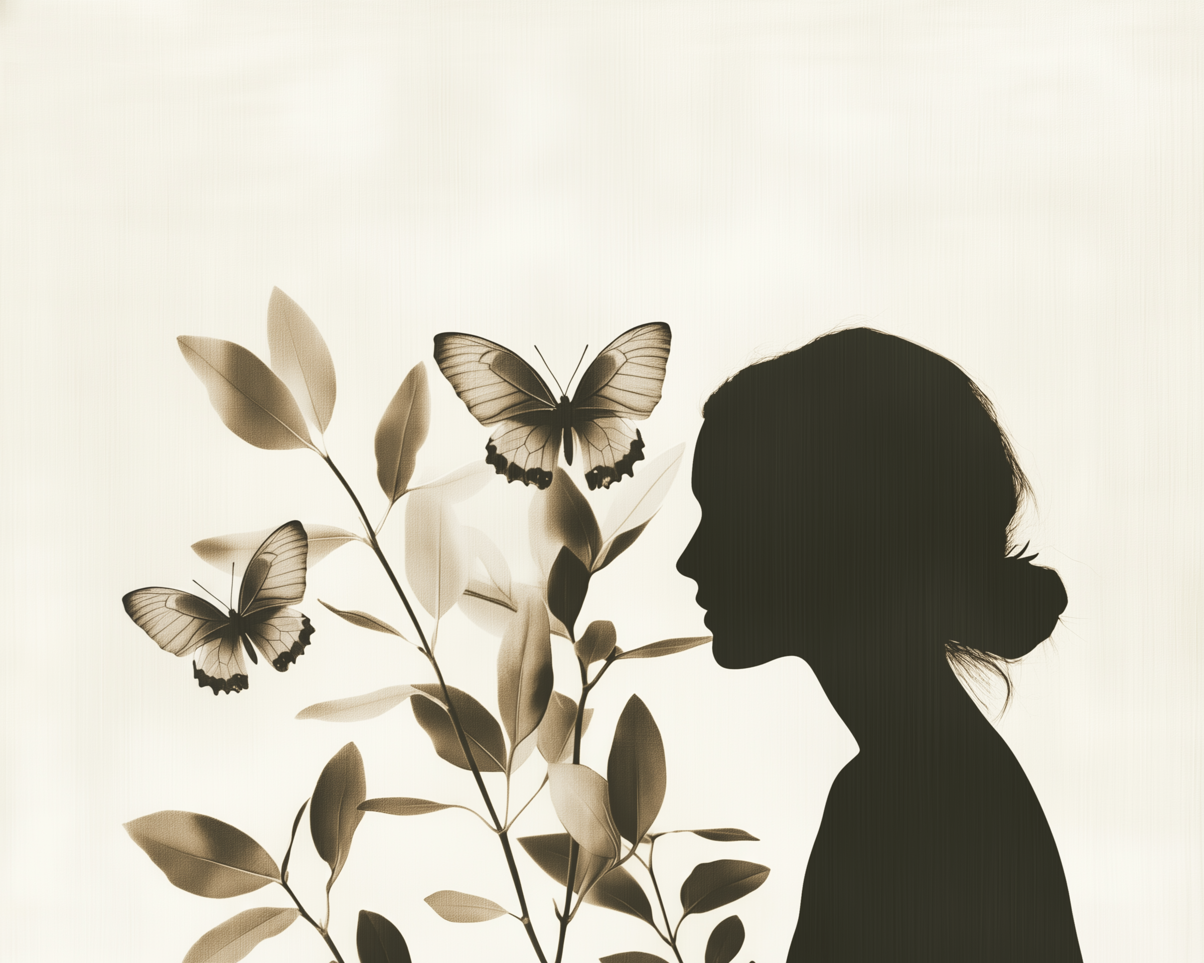 Whispering Encounter - Butterflies Framed Wall Art for Living Room, Bedroom or Office