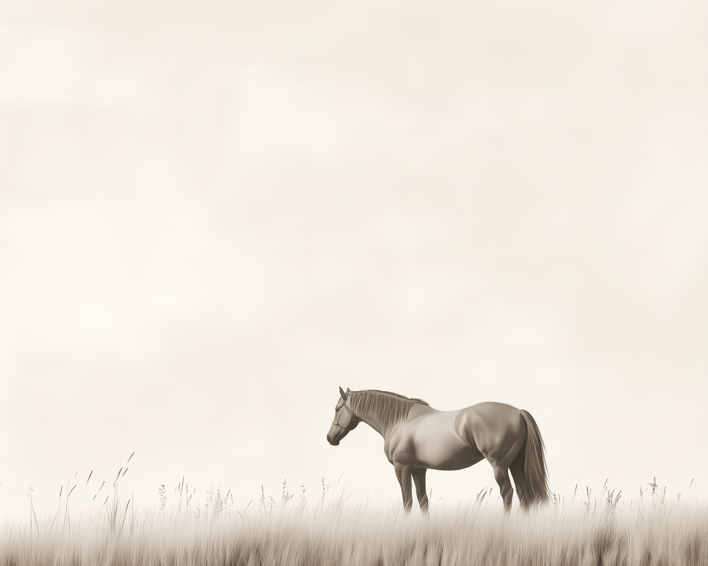 Quiet Presence - Horse Framed Wall Art for Living Room, Bedroom or Office