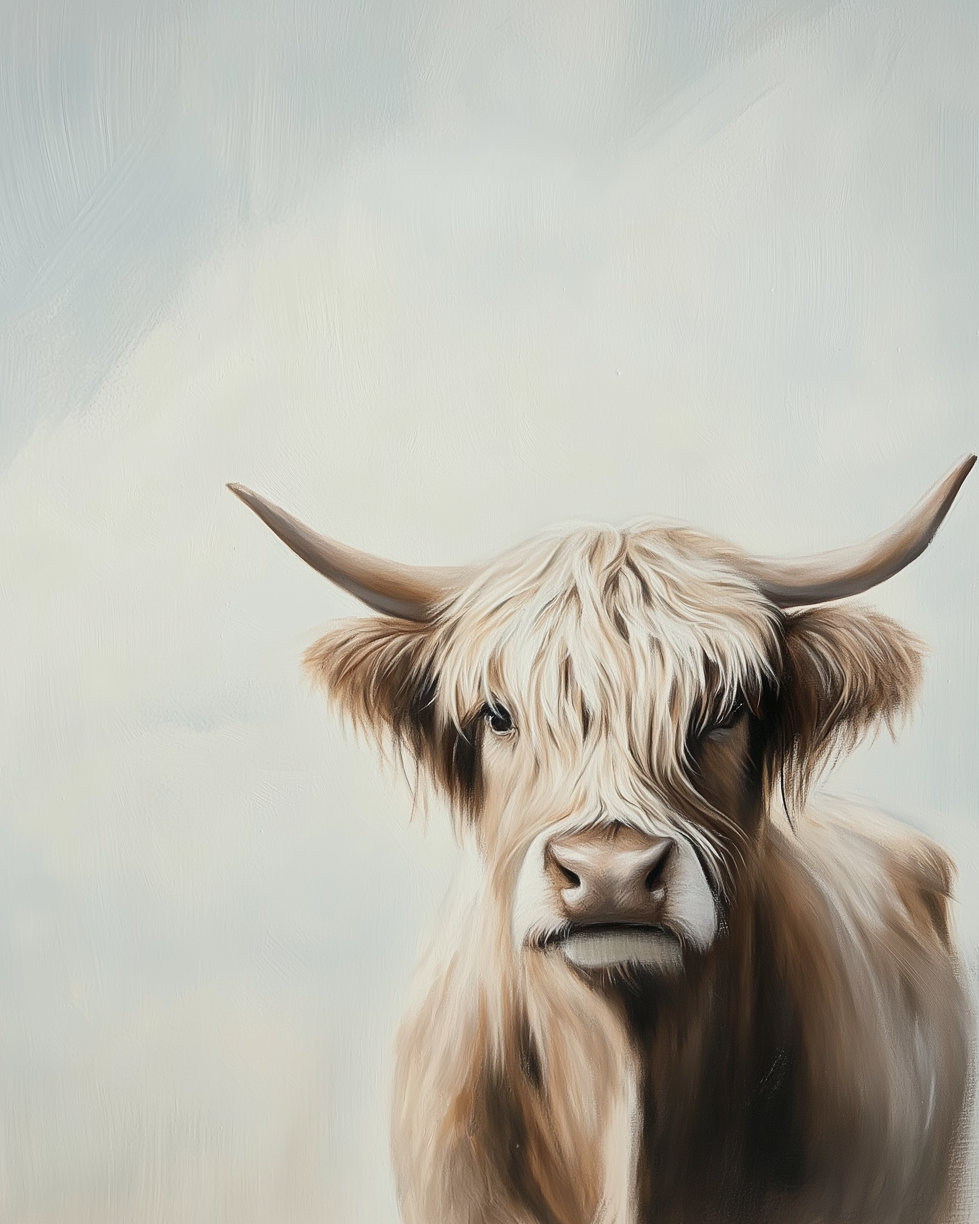 Whispering Hues - Cow Framed Wall Art for Living Room, Bedroom or Office