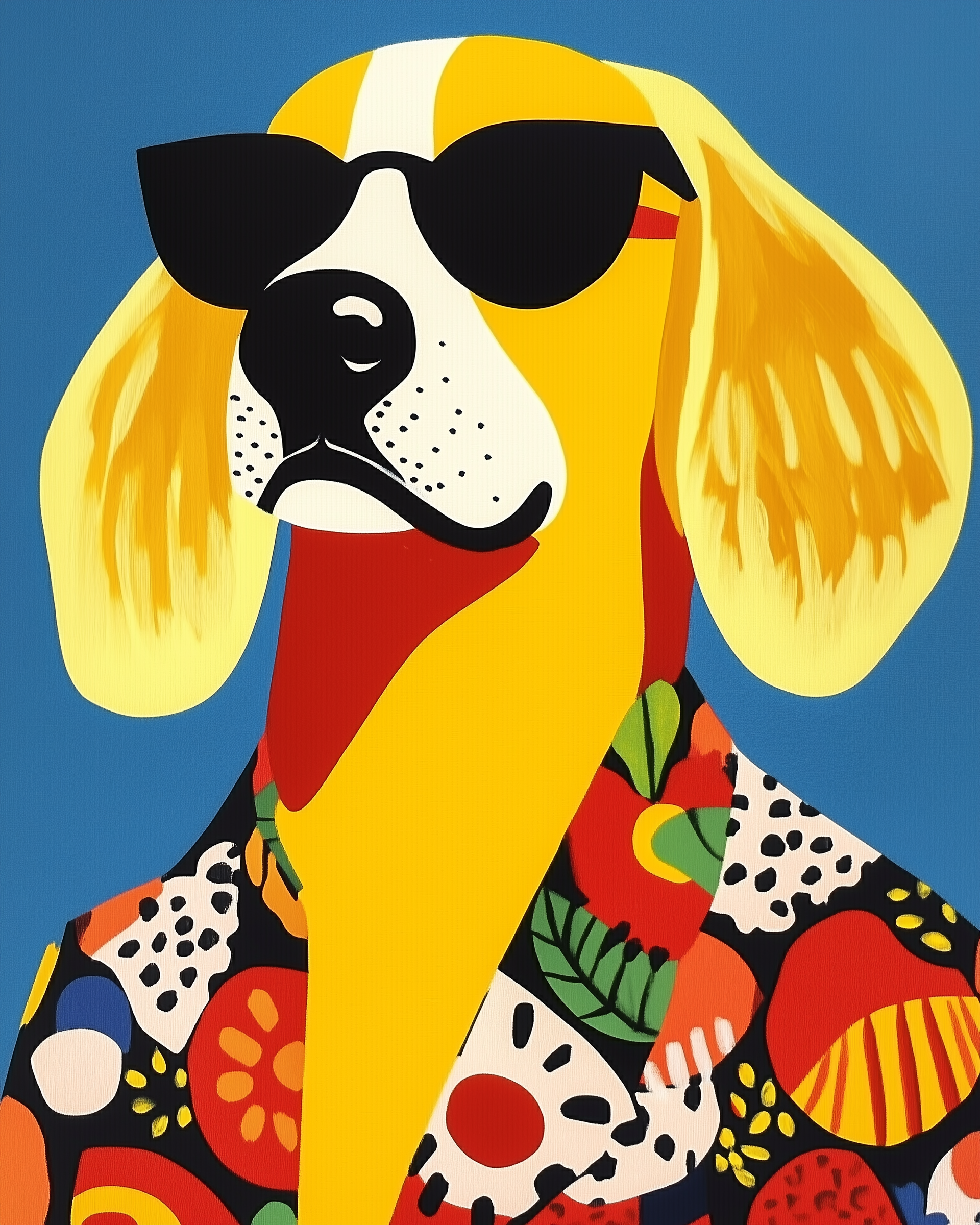 Painted Panache - Dog Framed Wall Art for Living Room, Bedroom or Office