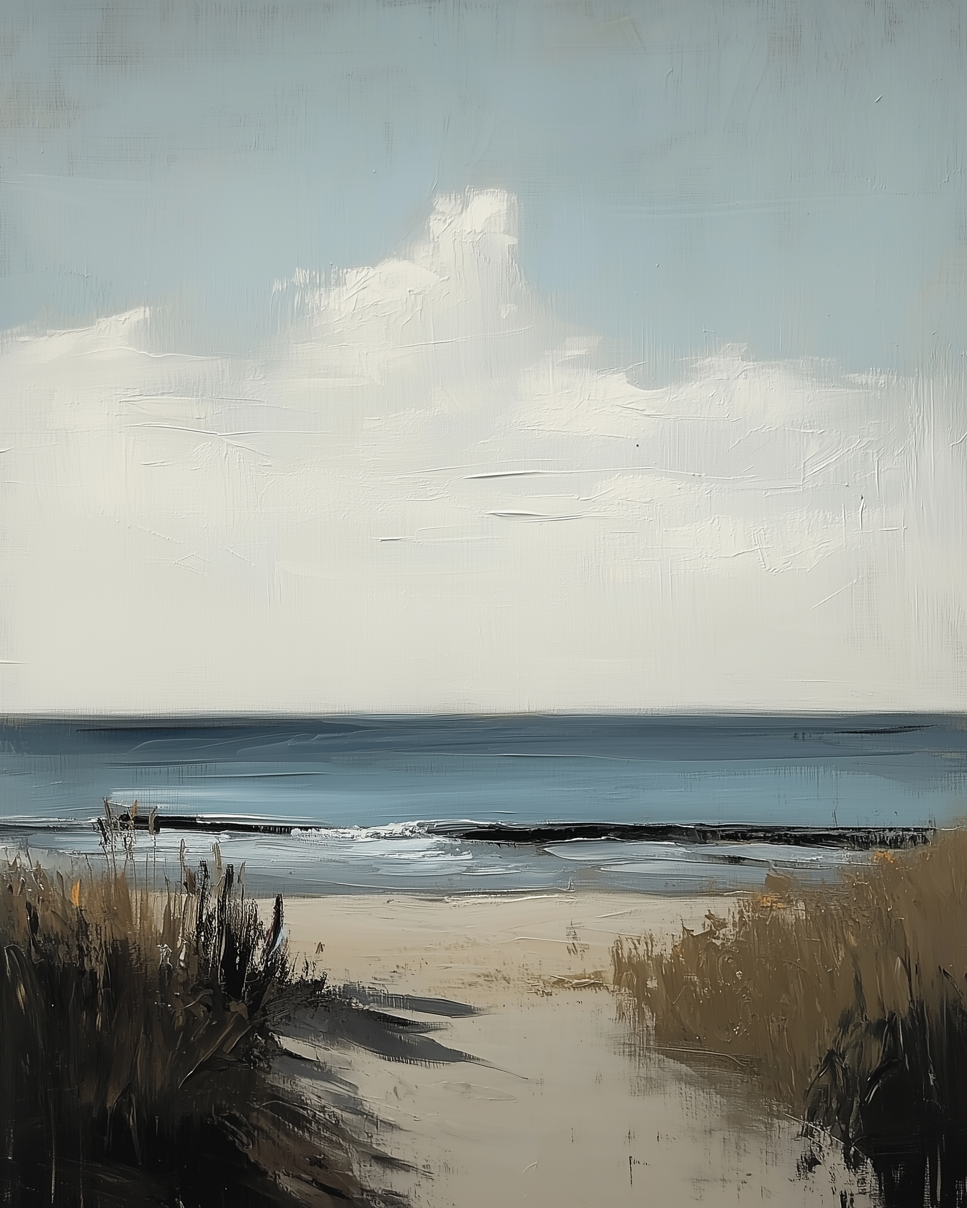 Ocean Whisper - Beach Framed Wall Art for Living Room, Bedroom or Office