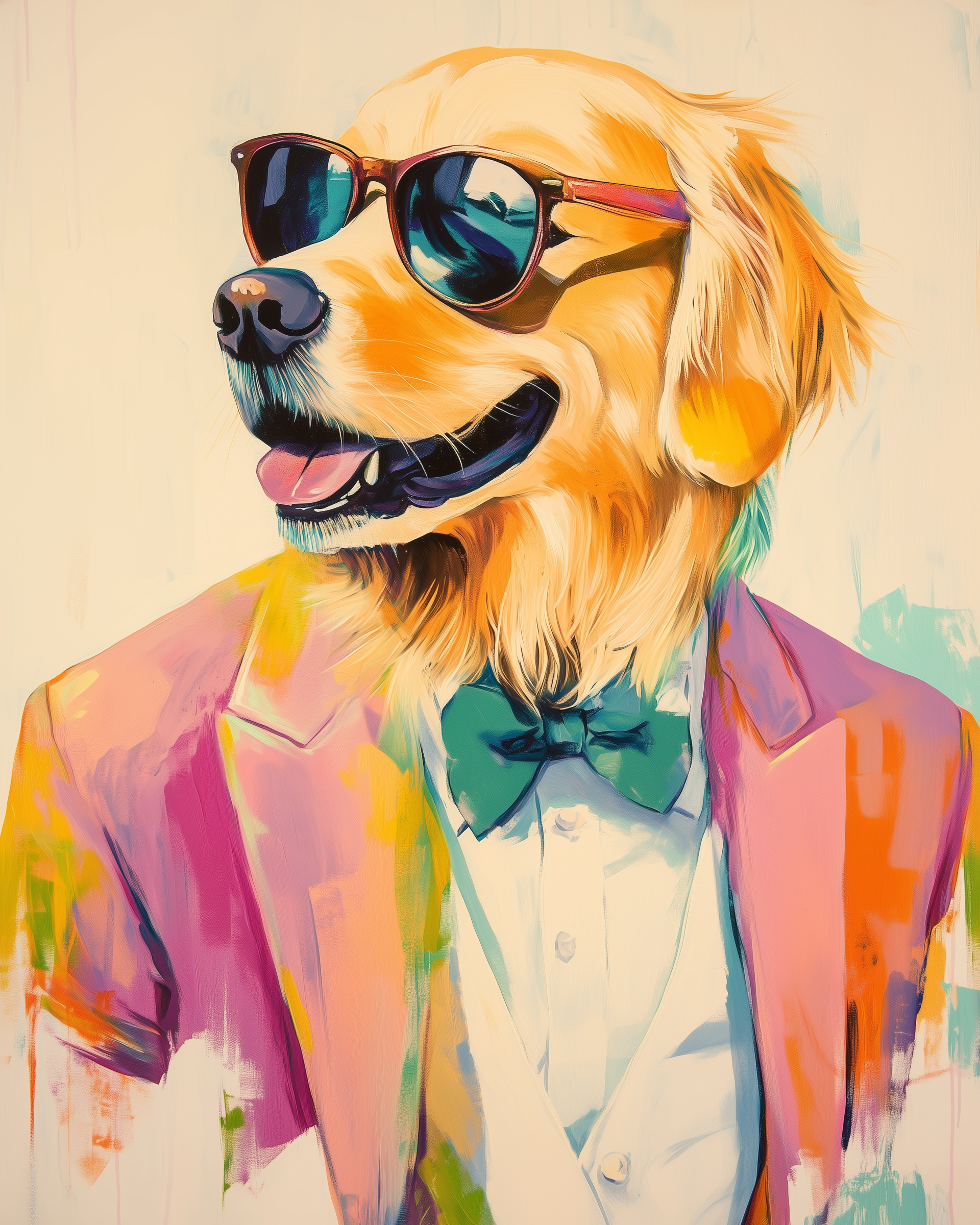 Vibrant Persona - Dog Framed Wall Art for Living Room, Bedroom or Office