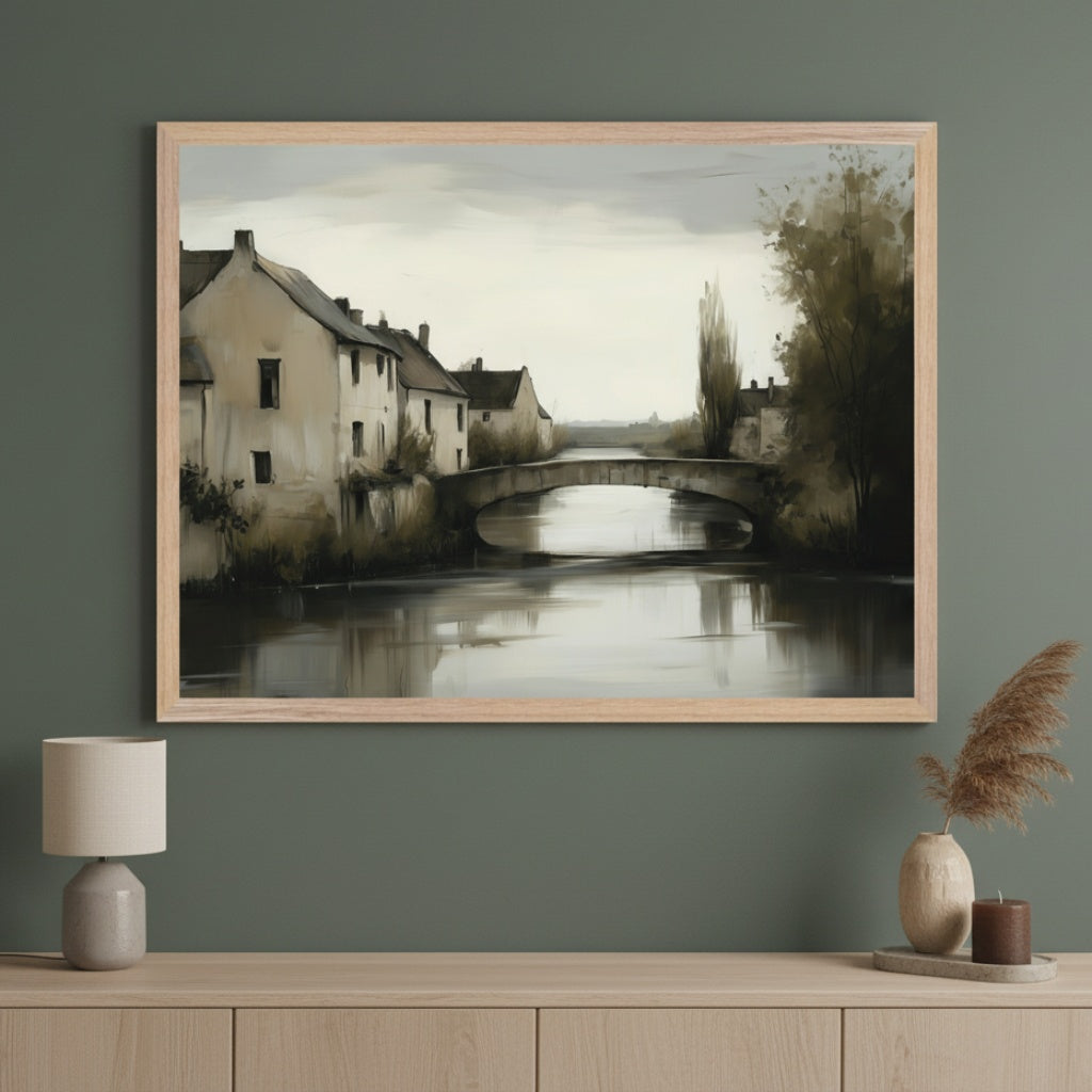 Timeless Passage - Village Framed Wall Art for Living Room, Bedroom or Office