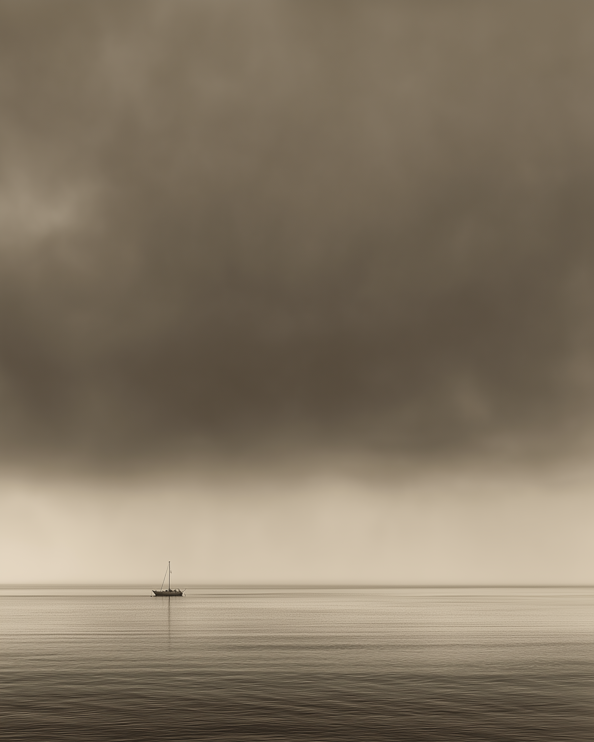 Distant Sail - Sailboat Framed Wall Art for Living Room, Bedroom or Office