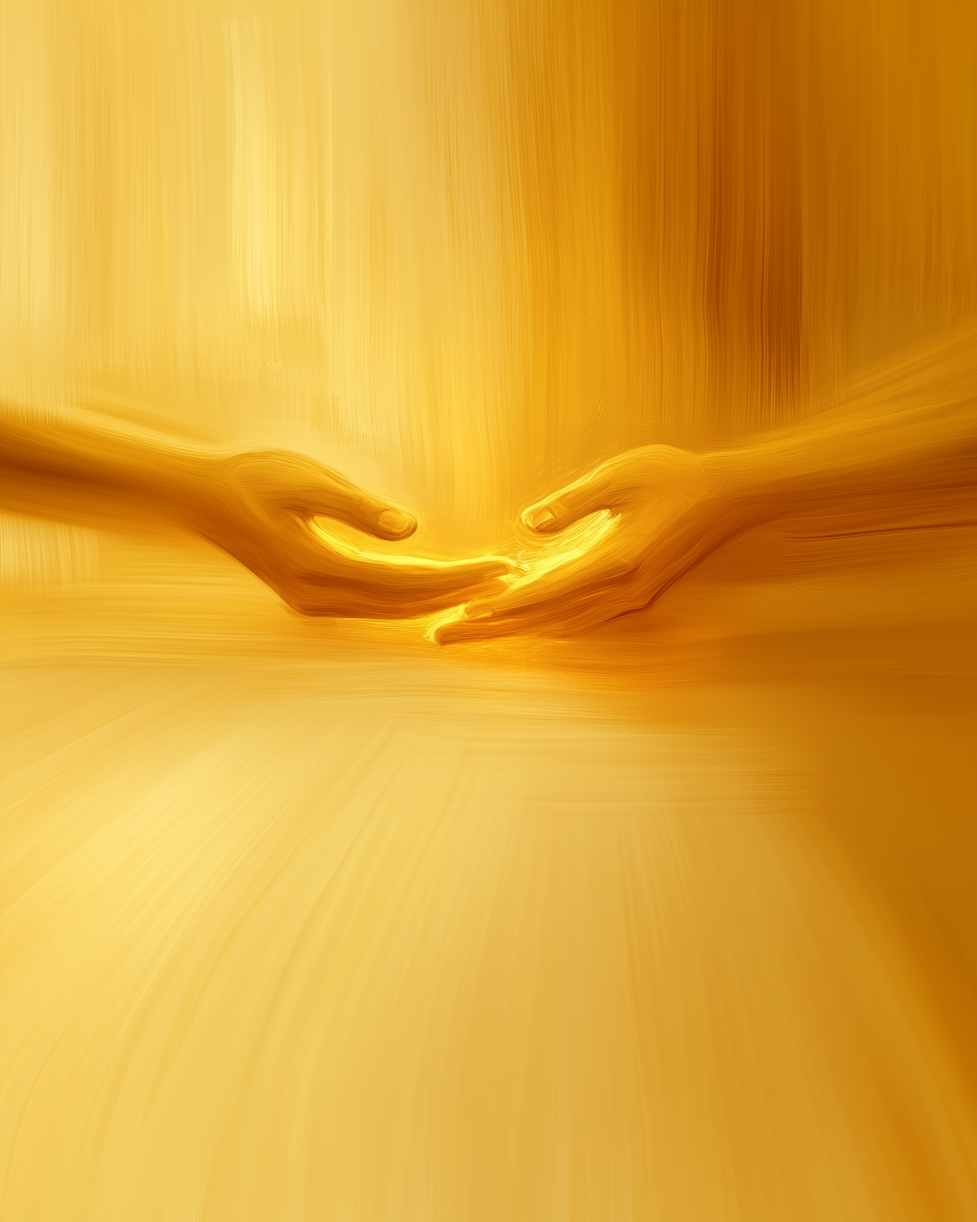 Radiant Connection - Hands Framed Wall Art for Living Room, Bedroom or Office